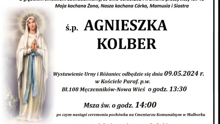 Zmarła Agnieszka Kolber. Miała 49 lat.