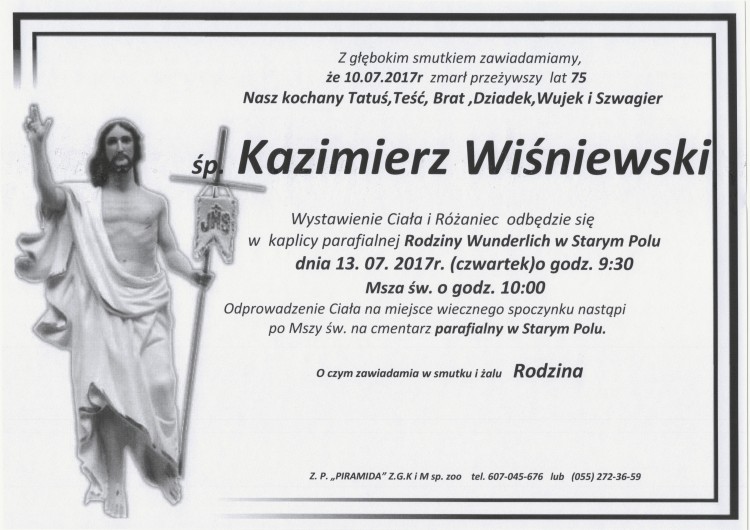 Zmarł Kazimierz Wiśniewski. Żył 75 lat
