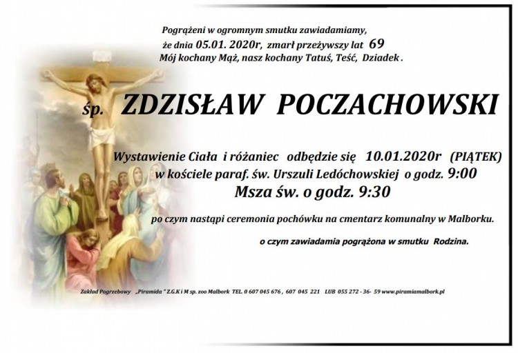 Zmarł Zdzisław Poczachowski. Żył 69 lat.