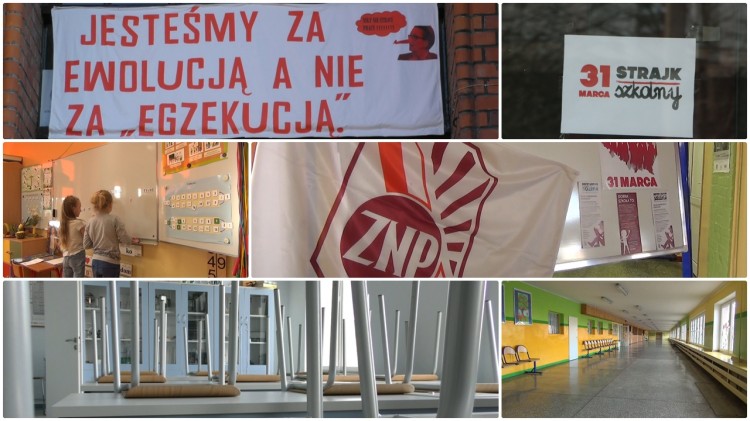 "Jesteśmy za ewolucją nie egzekucją" Protest nauczycieli w Malborku&#8230;