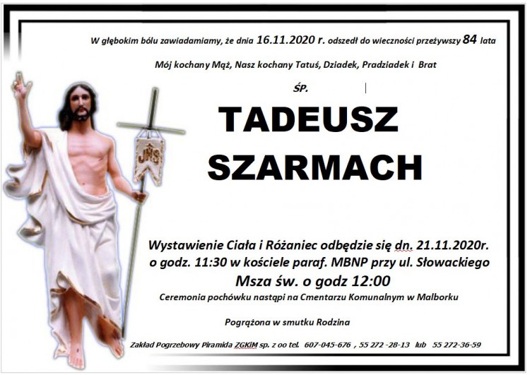 Zmarł Tadeusz Szarmach. Żył 84 lata.
