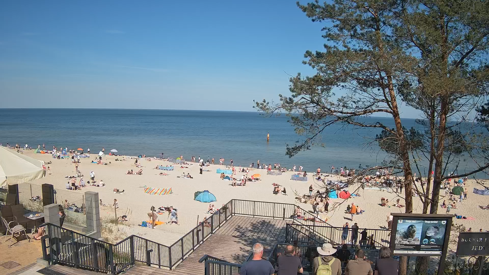 Stegna plaża - zejście nr 68. Kamera na żywo - aktualna pogoda w Stegnie